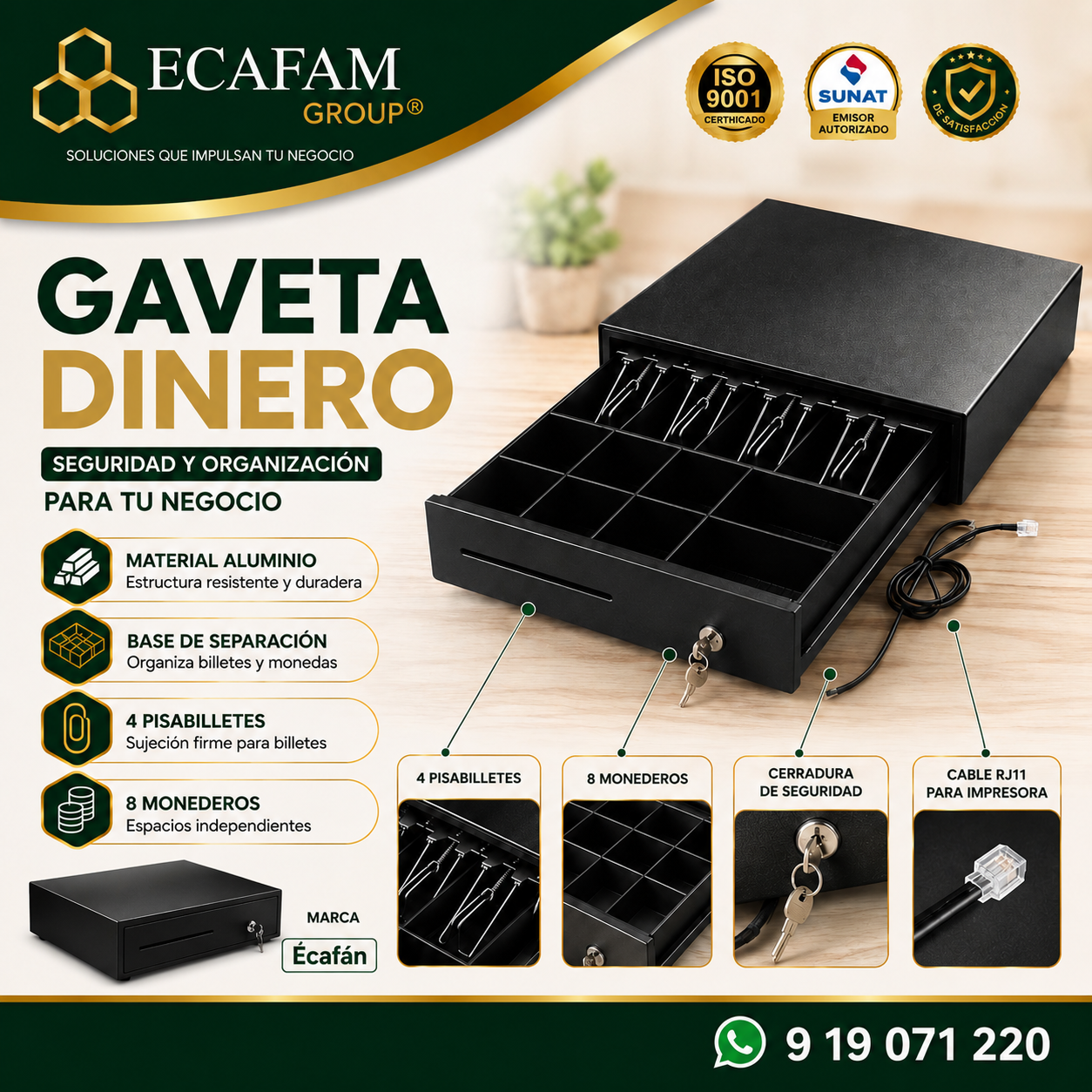 Gaveta de dinero
